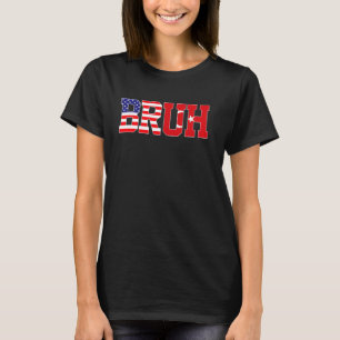 Camiseta Bruh USA Turkey Country Flag American Turkish Chic