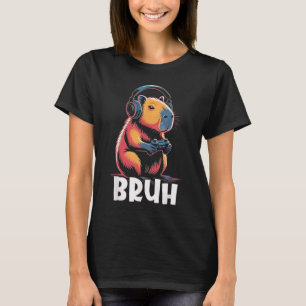 Camiseta Bruh Video Juegos Chicos Capybara
