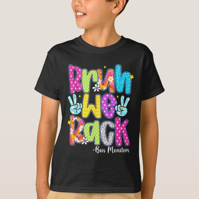 Camiseta Bruh Volvemos Monitores De Autobús A Cuadros Regre (Anverso)