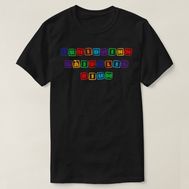 Camiseta Bruidhinn Gaidhlig rium Escocia timbre gaélico (Diseño del anverso)