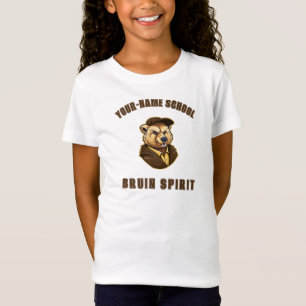 Camiseta Bruin Mascot Marrón y oro - Equipo de Escuela Su