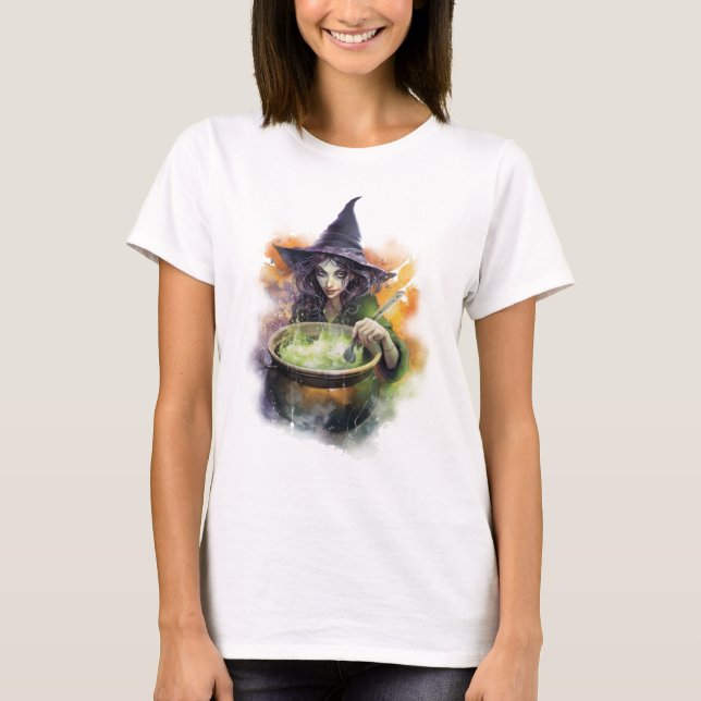 Camiseta Bruja acuarela (Anverso)