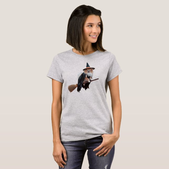 Camiseta Bruja adorable de Pomerania (Anverso completo)