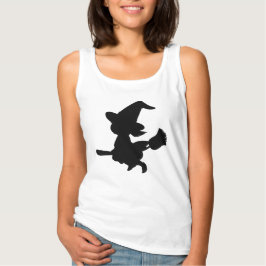 Camiseta Bruja adorable montando una escoba Silueta