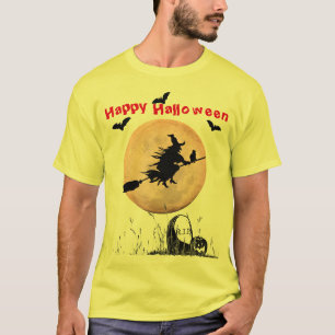 Camiseta Bruja amarilla de Halloween