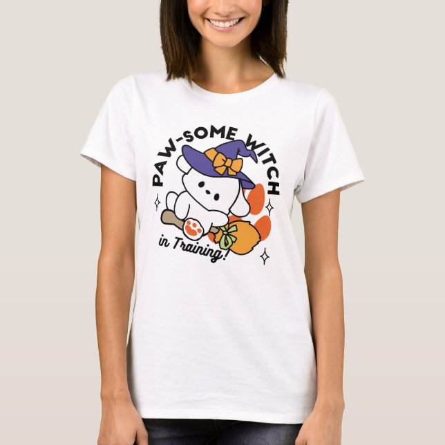 Camiseta Bruja atractiva en entrenamiento - Perro de Hallow (Anverso)