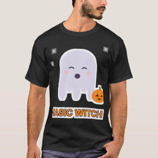 Camiseta Bruja Básica Fantasma de Halloween