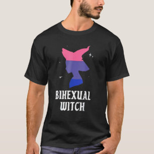Camiseta Bruja bisexual LGBTQ Orgullo Bi Halloween Rainbow