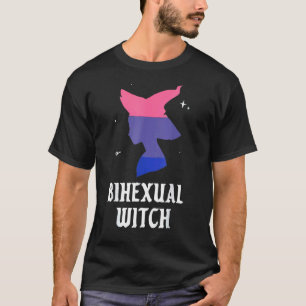 Camiseta Bruja bisexual LGBTQ Orgullo Bi Halloween Rainbow