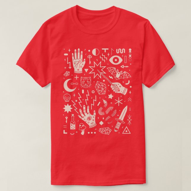 Camiseta Bruja Black And White Magic Halloween (Diseño del anverso)