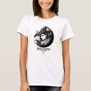 Camiseta Bruja Bonita & Gato Negro Wiccan Wicca Lanzamiento