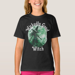 Camiseta Bruja Buena Malvada Dibujo de Bruja Verde