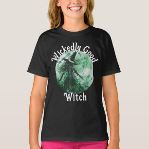 Camiseta Bruja Buena Malvada Dibujo de Bruja Verde