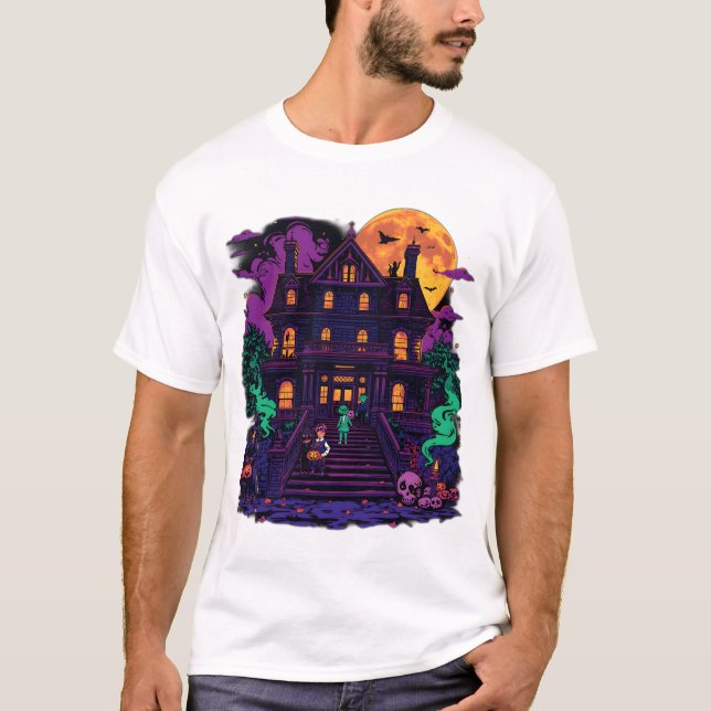 Camiseta Bruja Calabaza Clip (Anverso)