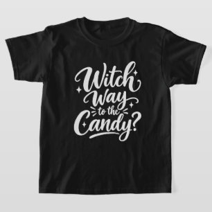 Camiseta Bruja camino a los dulces   Fiesta de Halloween pa