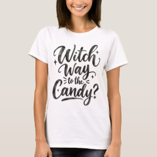Camiseta Bruja Camino a los Dulces Halloween Truco o Trat