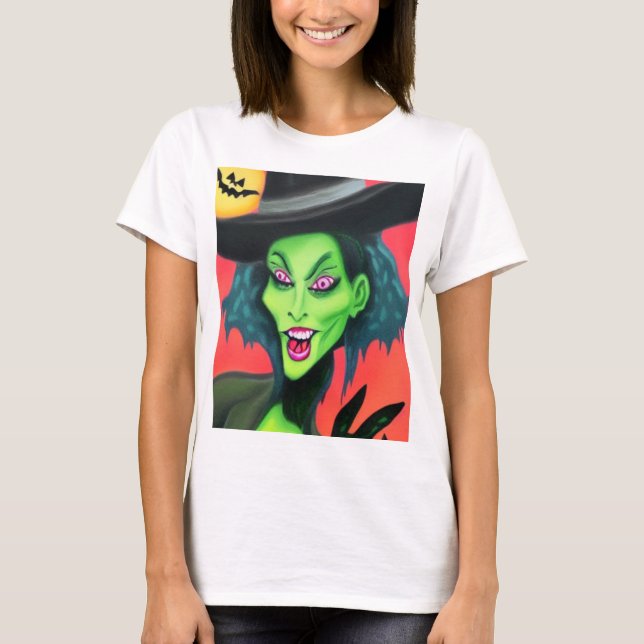 Camiseta Bruja caprichosa de Halloween (Anverso)