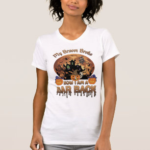 Camiseta Bruja Casa Embrujada de Halloween con Escoba Rota
