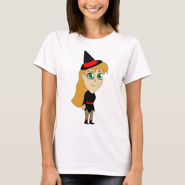Camiseta bruja chibi   (Anverso)