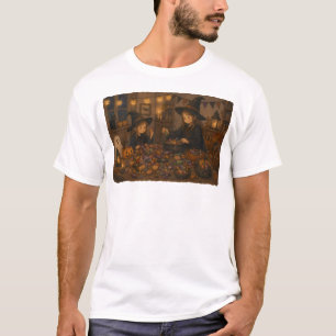 Camiseta Bruja clasificando dulces de Halloween para amante