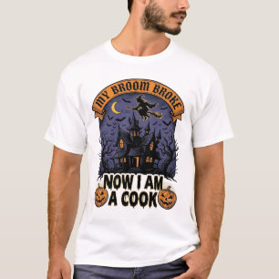 Camiseta Bruja Cocina Halloween Pun_1 de Escoba Rota