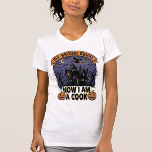 Camiseta Bruja Cocina Halloween Pun_1 de Escoba Rota