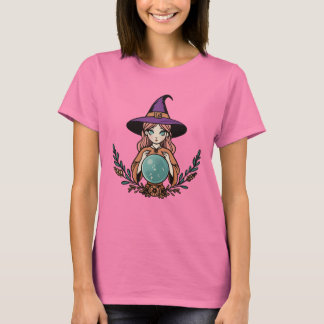 Camiseta Bruja con bola de cristal - Halloween mágico