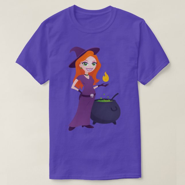 Camiseta Bruja con Cauldron (Diseño del anverso)