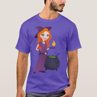 Camiseta Bruja con Cauldron
