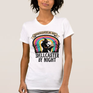 Camiseta Bruja Contadora Diseño Retro de Contabilidad de Ha