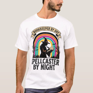 Camiseta Bruja Contadora Diseño Retro de Contabilidad de Ha