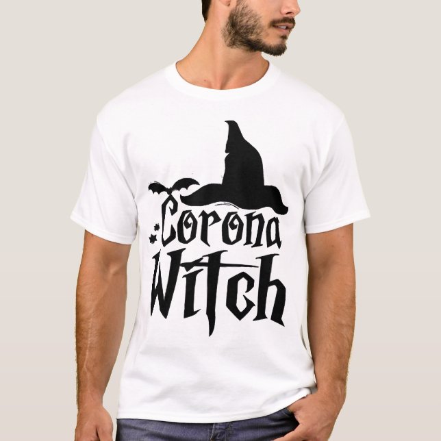 Camiseta Bruja Corona Halloween , Divertido Halloween , (Anverso)