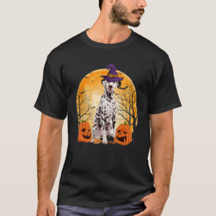 Camiseta Bruja Dalmatiana Perro Halloween Costume Día Niños