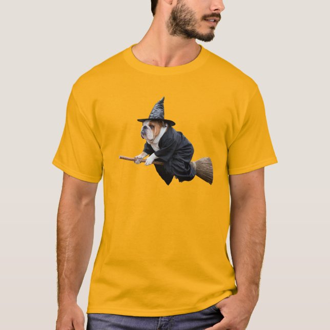 Camiseta Bruja de bulldog (Anverso)