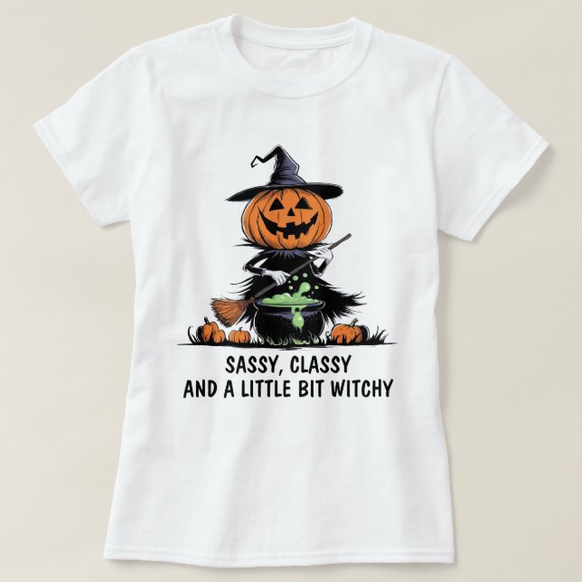 Camiseta Bruja de calabaza (Diseño del anverso)