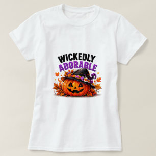Camiseta Bruja de calabaza adorable y malvada Halloween