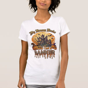 Camiseta Bruja de Casa Embrujada de Halloween del Banquero 