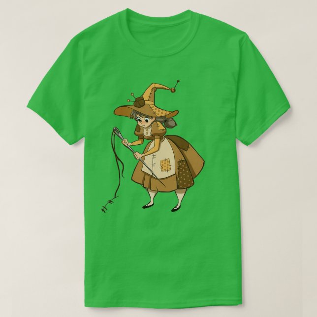 Camiseta bruja de costura (Diseño del anverso)