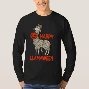 Camiseta Bruja de Feliz Flamingoween Calabaza Momia Flamenc