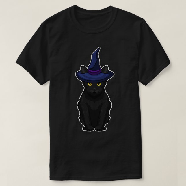 Camiseta Bruja de gato (Diseño del anverso)