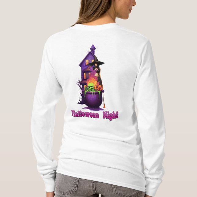 Camiseta Bruja de Halloween (Reverso)