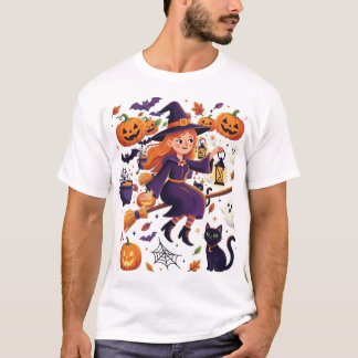 Camiseta Bruja de Halloween Adorable