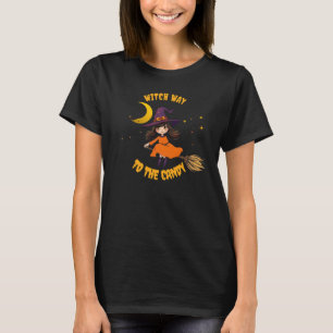 Camiseta Bruja de Halloween - ¿Cómo llegar al dulce?