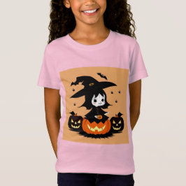 Camiseta Bruja de Halloween con calabazas