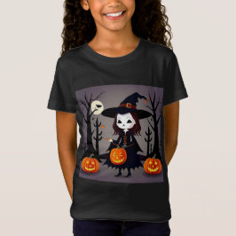 Camiseta Bruja de Halloween con calabazas