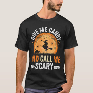 Camiseta Bruja de Halloween Dame Caramelo Espeluznante Vint