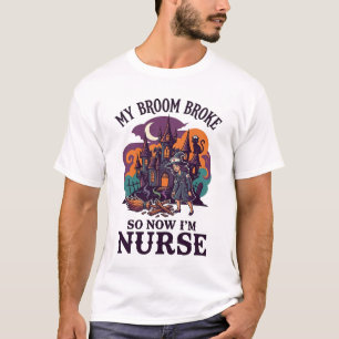 Camiseta Bruja de Halloween de Casa Embrujada Enfermera Esc