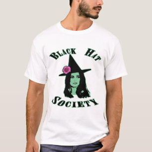 Camiseta Bruja de Halloween de la sociedad del gorra negro