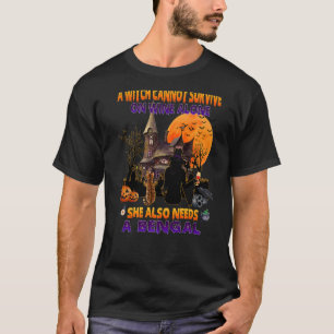 Camiseta Bruja de Halloween en vino y disfraz de gato Benga