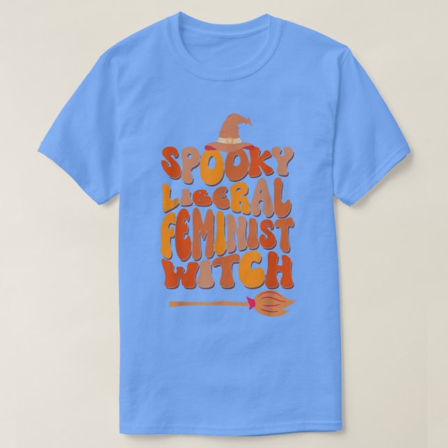 Camiseta Bruja de Halloween, espantada bruja feminista libe (Diseño del anverso)